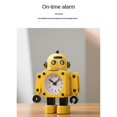 thumbnail image 5 of Reloj, despertador con campana fuerte y robot de dibujos animados, reloj de escritorio, alarma para niños, regalos de Black Friday, Navidad, habitación, aula, sala de estudio (amar, 5 of 5