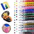 thumbnail image 4 of Plumas de Pintura Acrílica de Secado Rápido de 28 Piezas, Marcadores de de 0,7 Mm, Suministros para Manualidades SM SunniMix Rotuladores de pintura, 4 of 8