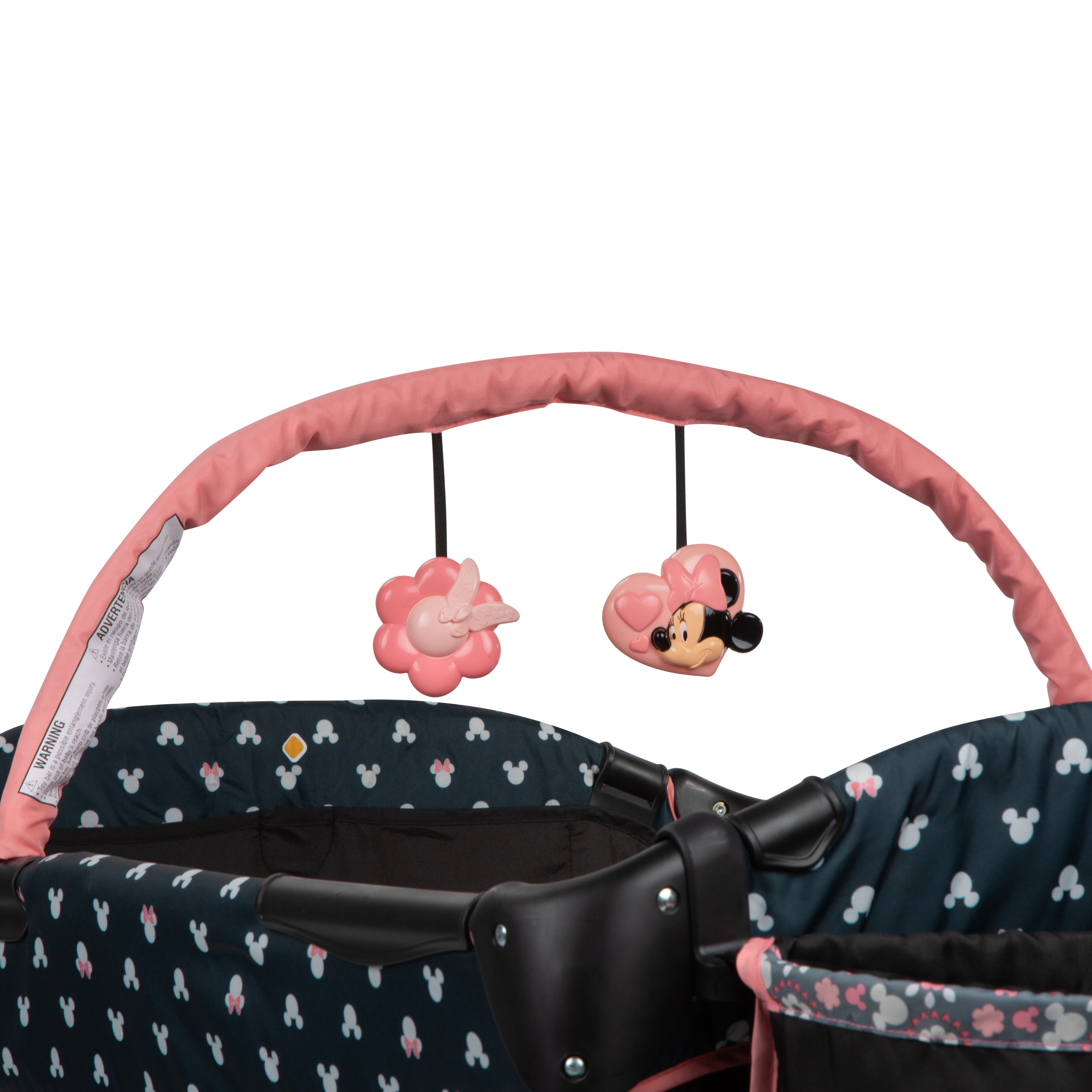 Disney Baby Sweet Wonder Baby Play Yard with Bassinet and Toy Bar, Minnie Varsity - image 3 of 12