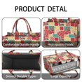 thumbnail image 4 of Pioneer Flower Floral Print Pattern Large Capacity Fashion Luxury Tote Handbag, Laptop Compatible Daily Work Bag, 15.7"x13"x5.1", 4 of 5