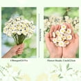 thumbnail image 2 of Fake White Flowers, 4 Bouquet/Daisy Flowers Artificial, 0 Inch Fake Daisies Outdoor Plants, Spring Wild Flowers for Wedding Daisy Party Decorations (White), 2 of 5