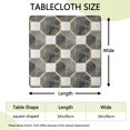 thumbnail image 2 of Gray White Gold Marble Pattern Square Fitted Tablecloth with Elastic Edge,Square Table Cover,Washable Elastic Table Cover for Home Kitchen Party Decor 34"x34", 2 of 6