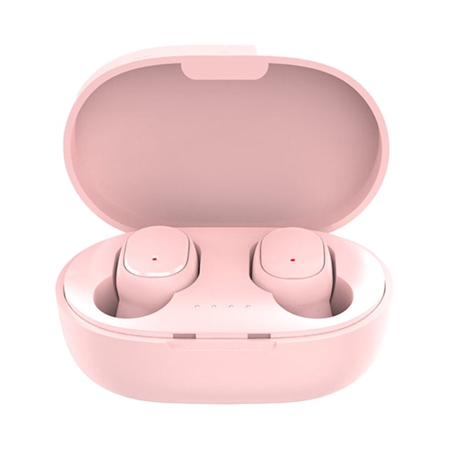 Auriculares inalámbricos Inteprter 1 par carga USB reutilizables Bluetooth 5,0 EDR 10m rosa