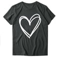 thumbnail image 2 of ZVNAΖH Womens Love Heart Graphic Tees Crew Neck Short Sleeve T Shirt Summer Casual Tops, 2 of 3