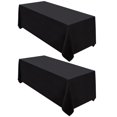 thumbnail image 1 of Mantel Surmente de poliéster negro de 90 x 132 cm para boda, 2 unidades, 1 of 7