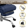 thumbnail image 5 of zzw Big and Tall Executive Office Chair, Reclining with Footrest, Adjustable High Back Ergonomic Leather Chair, 400lb Capacity, 5 of 7