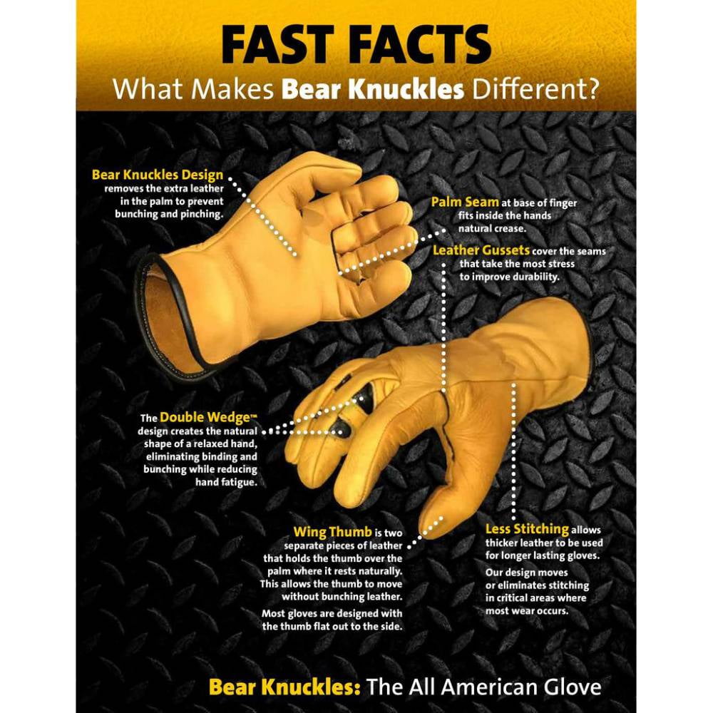 Regular Duty Leather Cowhide Driver Gloves – Bear Knuckles