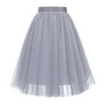 thumbnail image 4 of Ediodpoh Carnival Women's Tutu Skirt Knee Length Long Adult Tutu Layered Short Prom Party Midi Mesh Skirt Womens Skirts Grey L, 4 of 5