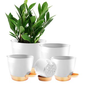 Self Watering Planter Pots for Plants Self‑Watering Pots with Drainage Lightweight Reusable Garden Pots