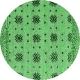 thumbnail image 1 of Ahgly Company Indoor Round Abstract Emerald Green Modern Area Rugs, 6' Round, 1 of 4