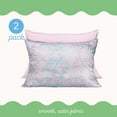 thumbnail image 3 of Turbie Twist Double Sided 2-Pack Satin Pillowcase Set - 1 Pink, 1 Dahlia Blossom, 3 of 7