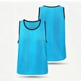 thumbnail image 2 of Kids Mesh Training Vest Youth Soccer Scrimmage Pinnies Team Sports Bibs for Children Outdoor Activities Training Camp Events 5-12 Years Sky Blue, 2 of 5