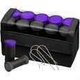 thumbnail image 1 of wonima02 Compact Ceramic Hot Hair Rollers - 1.25"" Travel Size Set with Anti-Static Technology, Ionic Infusion, in Sleek Black - 10 Piece Kit (Pack of 1), 1 of 1