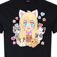 thumbnail image 4 of Inktastic Neko Anime Girl with Kittens T-Shirt, 4 of 5