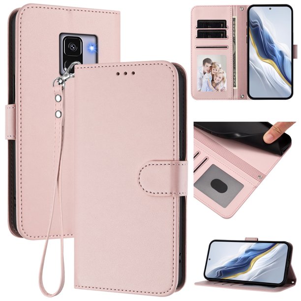 Funda Cartera GANGXUN para Samsung Galaxy A8 2018 – Cierre Magnético, Protección RFID, Correa Desmontable, Compatible con Carga Inalámbrica