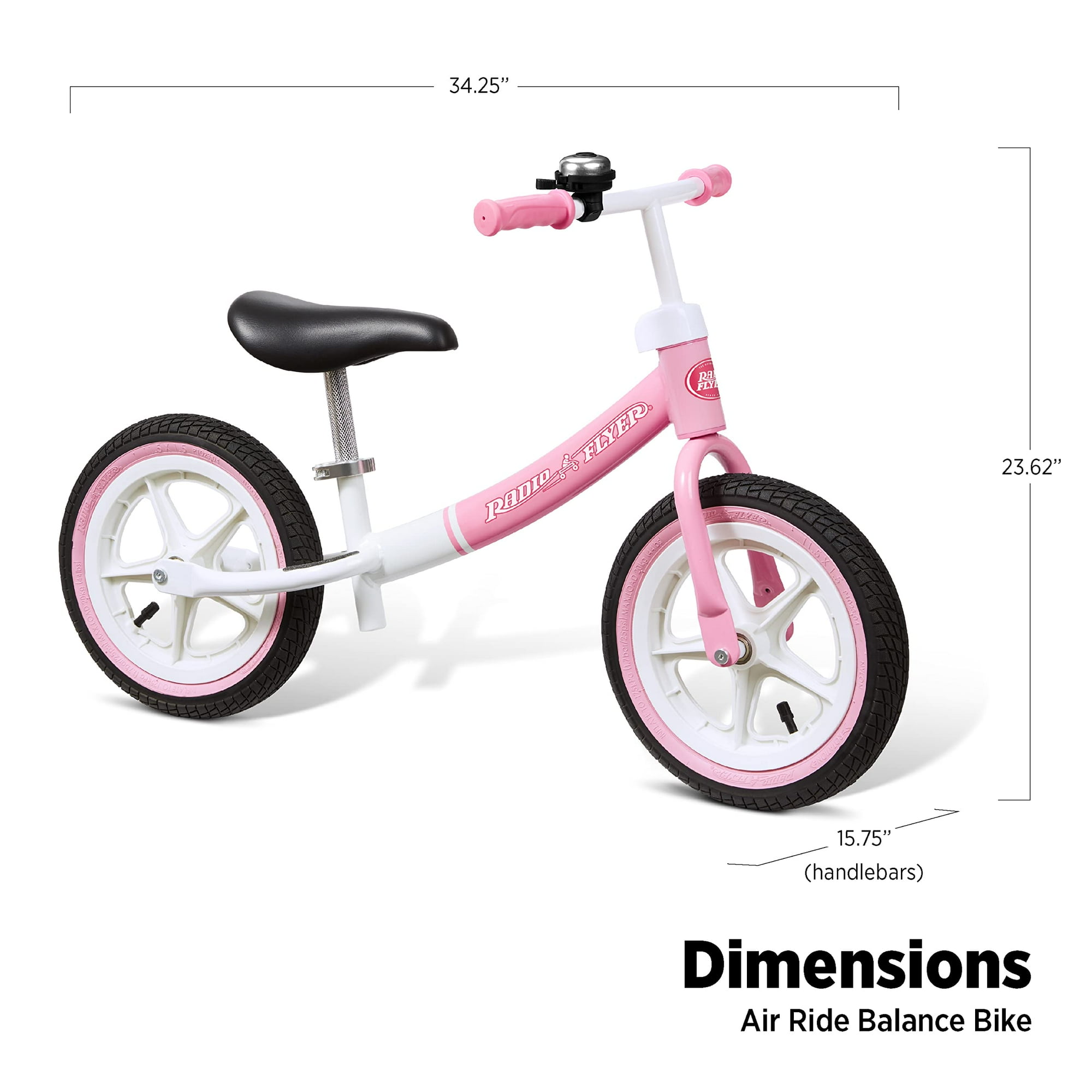 Radio Flyer Air Ride Balance Bike Toddler Bike Ages 1.5 5 Pink Walmart