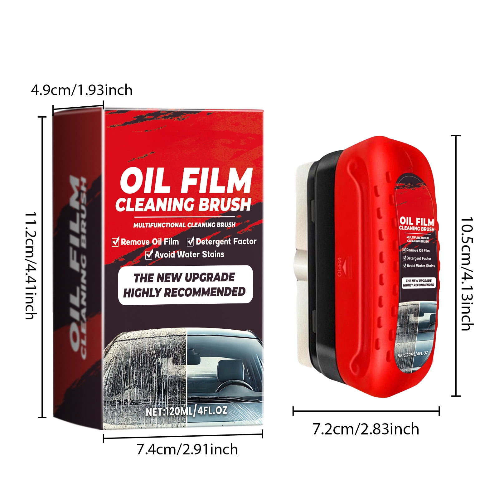 Alvantor Car Cleaning Brush Oil Film Remover for Windshield Clarity, 4 fl.oz