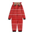 Christmas Pjs for Family Kids Jumpsuit Cute Deer Print Plaid Romper