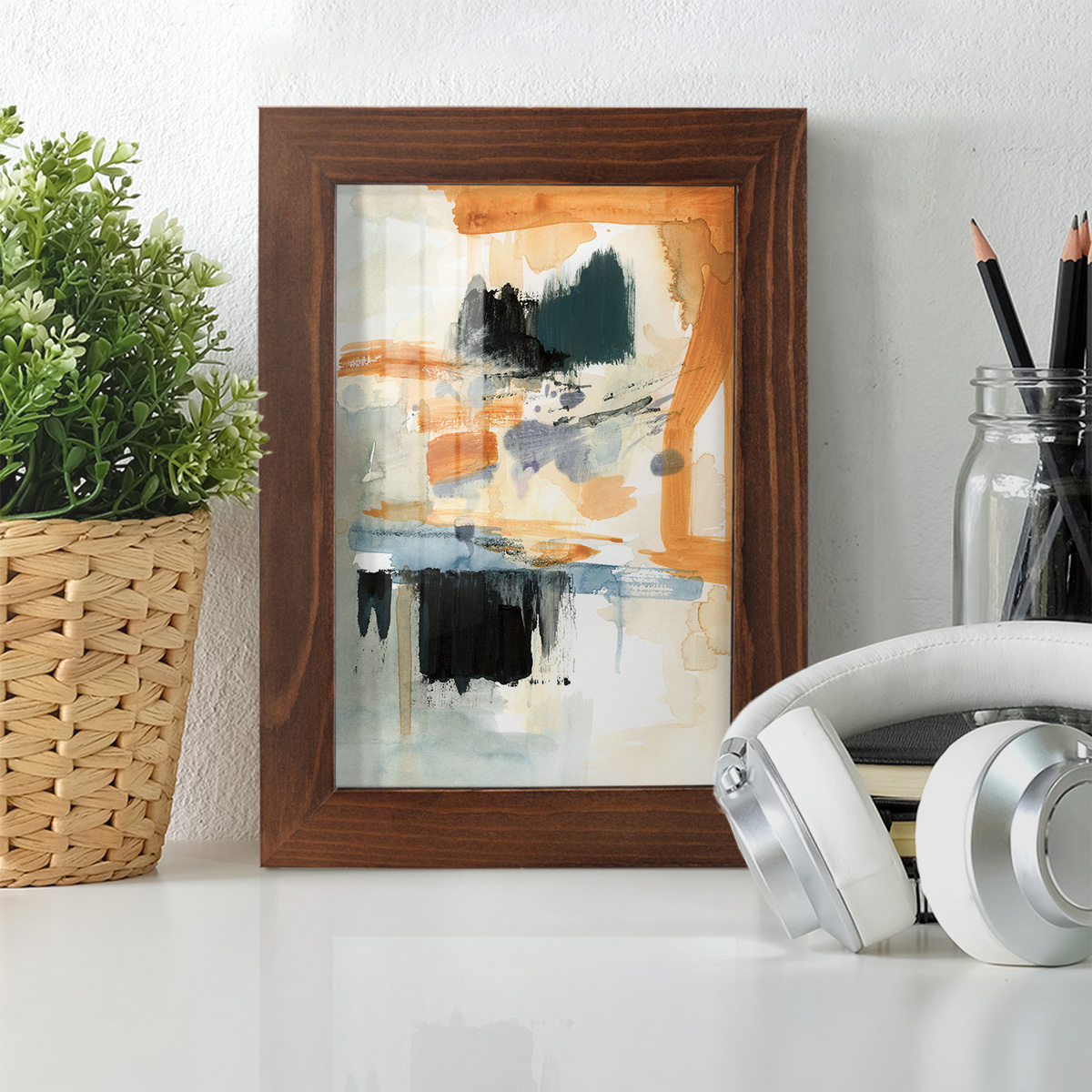 Seria II - Framed Print w/glass - Chestnut