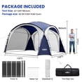 thumbnail image 7 of Easy Beach Tent Pop Up Canopy UPF50+ Tent with Side Wall, Ground Pegs, and Stability Poles, Sun Shelter Rainproof, Waterproof for Camping Trips, Backyard Fun, Party Or Picnics, Blue, 7 of 7