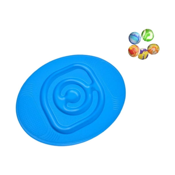 Tabla de equilibrio balancín profesional para niños con 5 pelotas, juguete de actividad balancín Azul