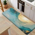 thumbnail image 5 of Blue Gold Marble Pattern Kitchen Rug Mat,Kitchen Runner Rugs Non Skid Washable,Decorative Kitchen Floor Mats for Kitchen,Sink,Laundry,17"x47.2", 5 of 7