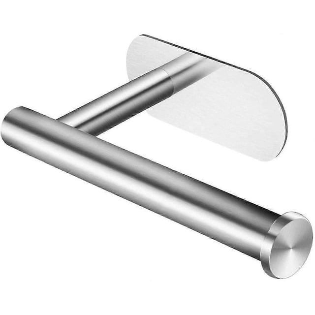 Self Adhesive Toilet Paper Holder - Stainless Steel Wall Mount Self Adhesive Toilet Paper Holder - Strong Adhesive & Waterproof without Drilling (Brus