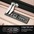 thumbnail image 6 of Ginza Travel 2 Piece Expandable Luggage Sets PP Hardshell Hardside TSA Lock Lightweight Durable Spinner Wheels Suitcase,Rose Gold,20"/29", 6 of 10