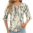 thumbnail image 1 of RKSTN Hauts pour Enseignants Blouse Décontractée Imprimée à Manches Courtes Col Rond Mode et Confortable Tenues d'École pour Enseignants, 1 of 7