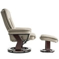 thumbnail image 6 of 32'' Wide Manual Swivel Standard Recliner with Ottoman,Faux Leather,Taupe, 6 of 12