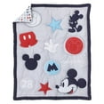 Disney Amazing Mickey Mouse Blue, Red, 3Piece Nursery Crib Bedding Set