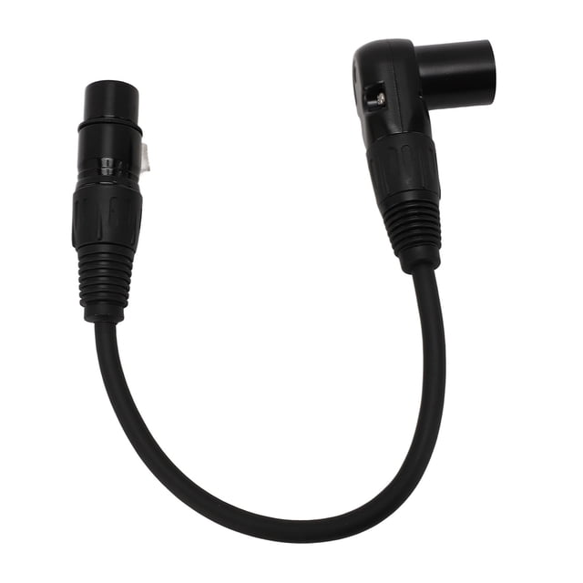 90 Degree XLR Male to Female Adapter 3 Pin Microphone Extension Cable with Adjustable Angle for Studio Mixers Controllers