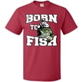 thumbnail image 3 of Inktastic Born to Fish T-Shirt, 3 of 5