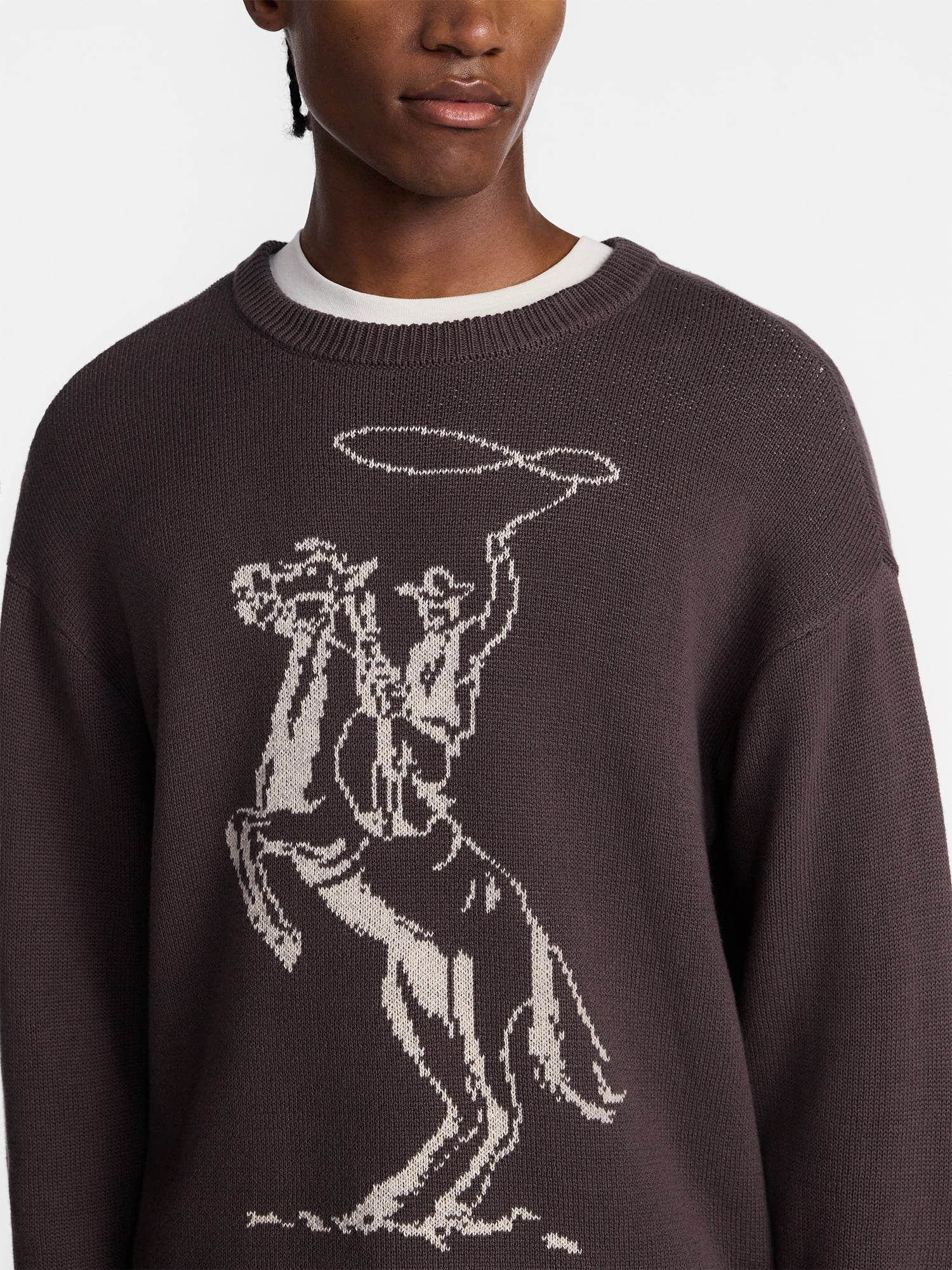 No Boundaries Western Graphic Oversized Fit Sweater, Men's Sizes XS-5XB