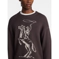 thumbnail image 4 of No Boundaries Western Graphic Oversized Fit Sweater, Men's Sizes XS-5XB, 4 of 5