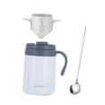 thumbnail image 2 of Juego de cafetera de vertido, taza de café, acero inoxidable, taza de camping de 500 ml con Blanco, 2 of 8