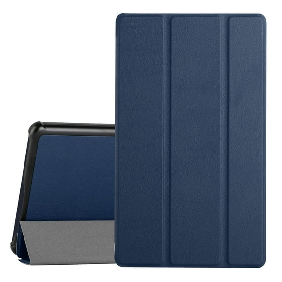 Case For Samsung Galaxy Tab A7 Lite (8.7 inch) Lightweight Trifold Stand Magnetic Closure PU Leather Hard Shell Folio Hybrid Protective Tablet Cover [ Blue ]