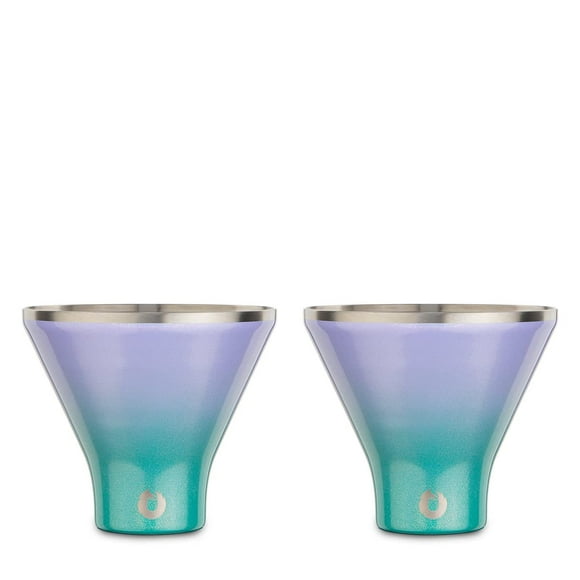 Martini Glass SNOWFOX Premium con aislamiento al vacío de 240 ml, juego de 2