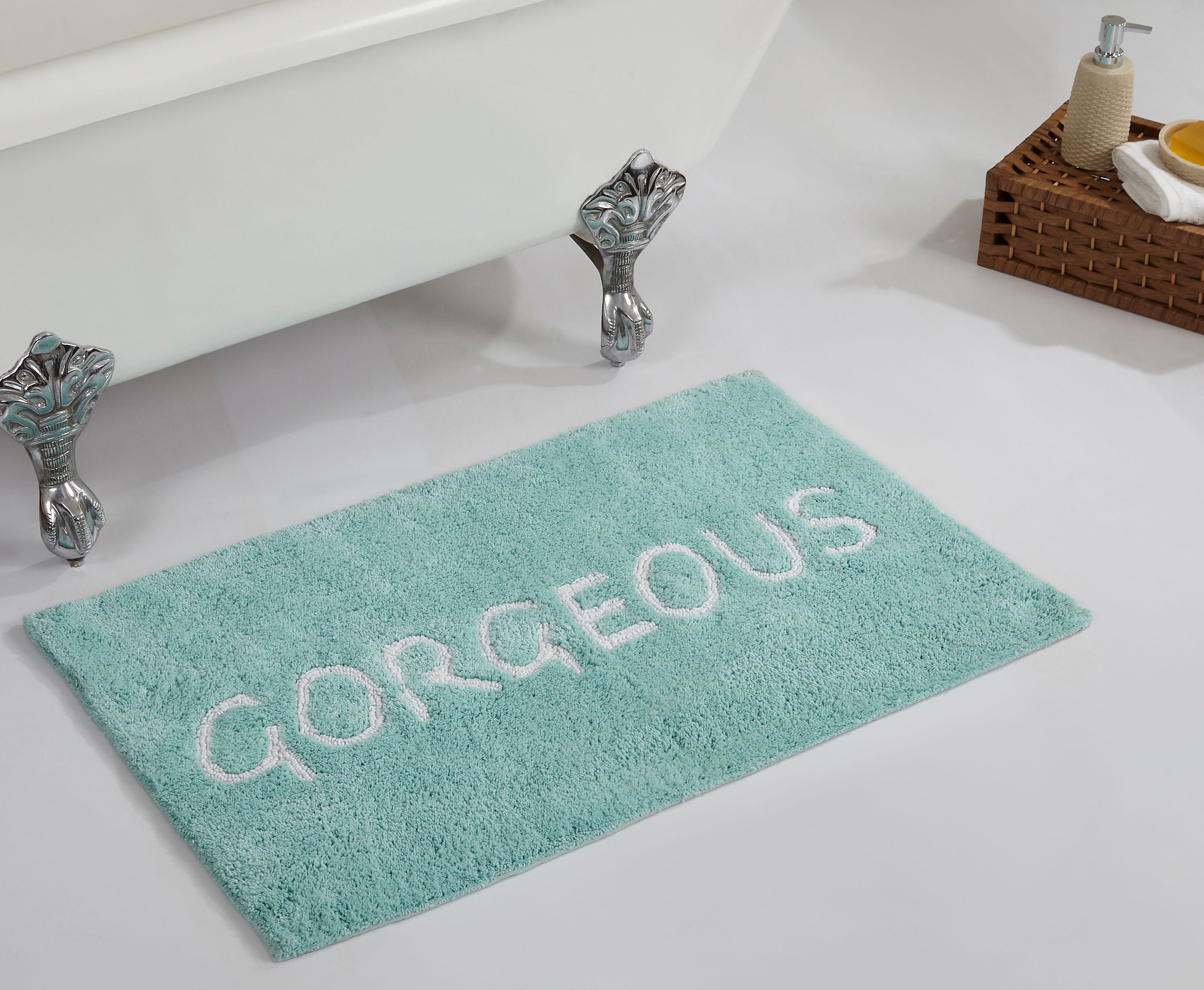 Better Trends River Rock Collection is Ultra Soft Aqua Plush and Absorbent Tufted Bath Mat Rug 100 Percent Cotton in Vibrant Colors 3pc Set 