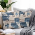 thumbnail image 3 of Outdoor Pillow Cover Beige Blue Brown Painting Set of 2 Waterproof Throw Pillowcases Abstract Art Decorative Patio Furniture Pillows for Couch Garden Indoor & Outdoor Use, 3 of 9