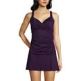 thumbnail image 3 of Lands' End Women's V-Neck Wrap Underwire Tankini Swimsuit Top, 3 of 3