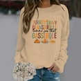 thumbnail image 2 of Turkey Fravy Beans And Rolls Casserole Sweatshirts for Women 2025 Long Sleeve Crewneck Thanksgiving Graphic Pullover Tops, 2 of 3