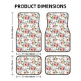 thumbnail image 3 of Uemuo Car Floor Mats - Rose Flowers Pattern Carpet Floor Mats for Cars, Auto Accessories Front & Rear Car Floor Foot Mat Sets of 4 Pieces, 3 of 6
