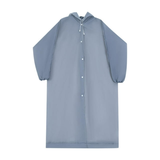 impermeable portátil, ligero y con capucha, reutilizable, ideal para senderismo, actividades al libre, para hombres y mujeres. Gris