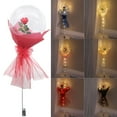thumbnail image 7 of GROFRY 1 Set LED Glowing Balloon Nice-looking Decorative Attractive Rose Glowing Balloon Luminous Bouquet Decor for Party, 7 of 7
