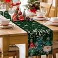 thumbnail image 5 of Burlap Table Runner 48 Inches Long,Christmas Tree Gnomes Non-Slip Kitchen Table Runners for Dining Room Everyday Use Party Table Decorations Winter Snowflake Dwarf, 5 of 9