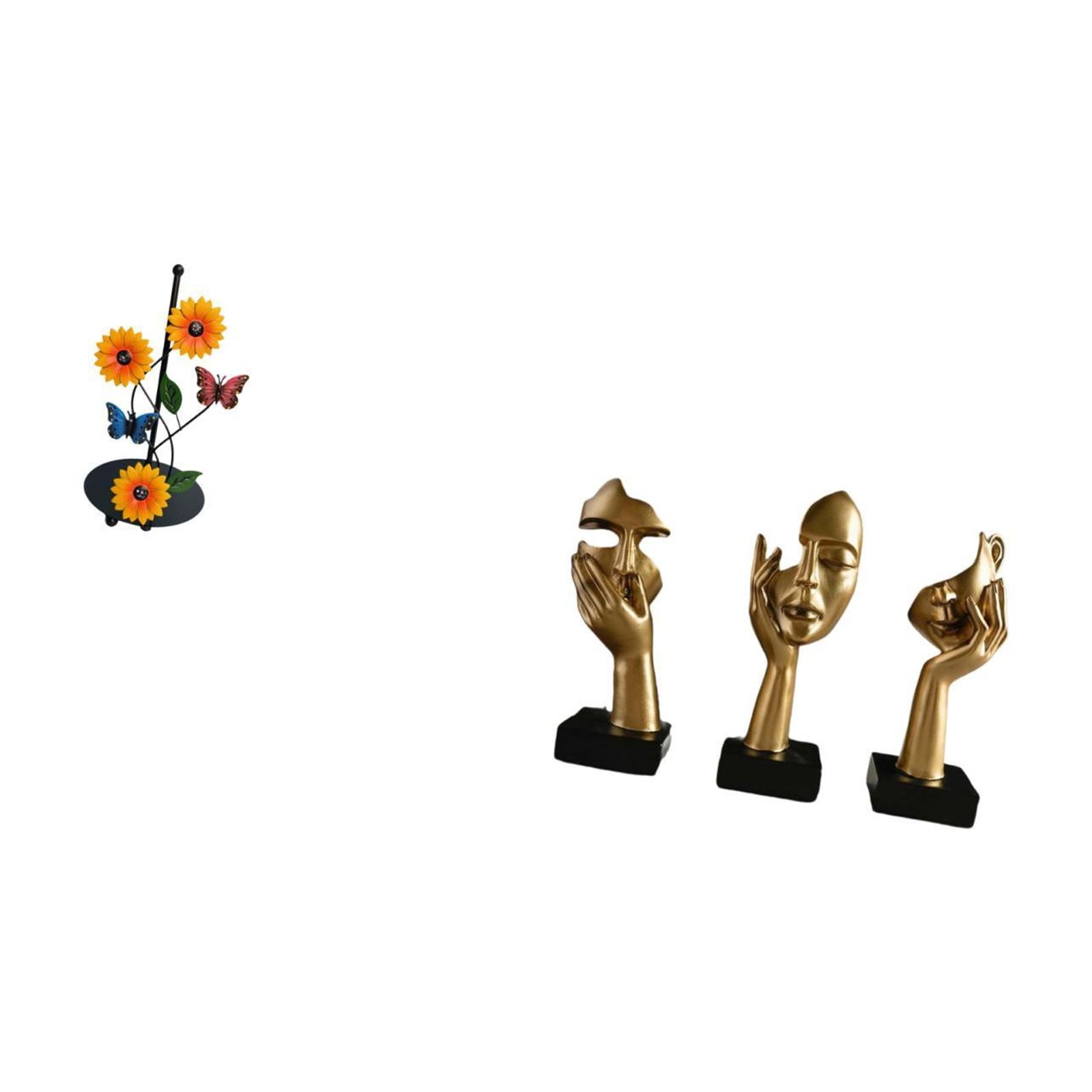 Fiocias Toilet Paper Holder Paper Towel Holder Countertop Kitchen Roll Holders Thinker Statues Iron Resin Material Creative Character Face Decor Suitable for