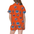 thumbnail image 4 of RMGVDSD Girls 4th of July Outfit Set Girls Pajamas Set Cartoon Print Short Sleeve Shirt And Shorts Sleepwear Set Kids Soft Comfortable Loungewear Outfits 6-7 Years, 4 of 4