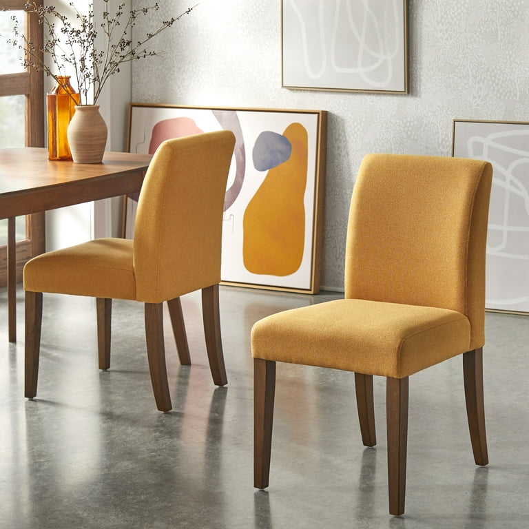 TMS Eliana Dining Chair Set of 2 Sunflower Yellow Walmart
