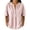 Coffee, variant on Vrorvz Striped Blouses for Womens Short Sleeve Button Crew Neck Tops Summerwork Office Business Tee Shirts